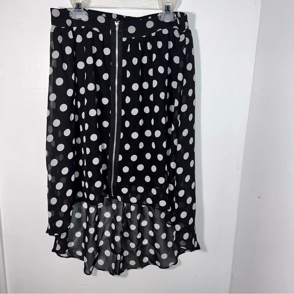 D-signed Disney girls XL elastic waist hi-low hem lined polkadot, midi skirt - Picture 2 of 11